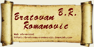 Bratovan Romanović vizit kartica